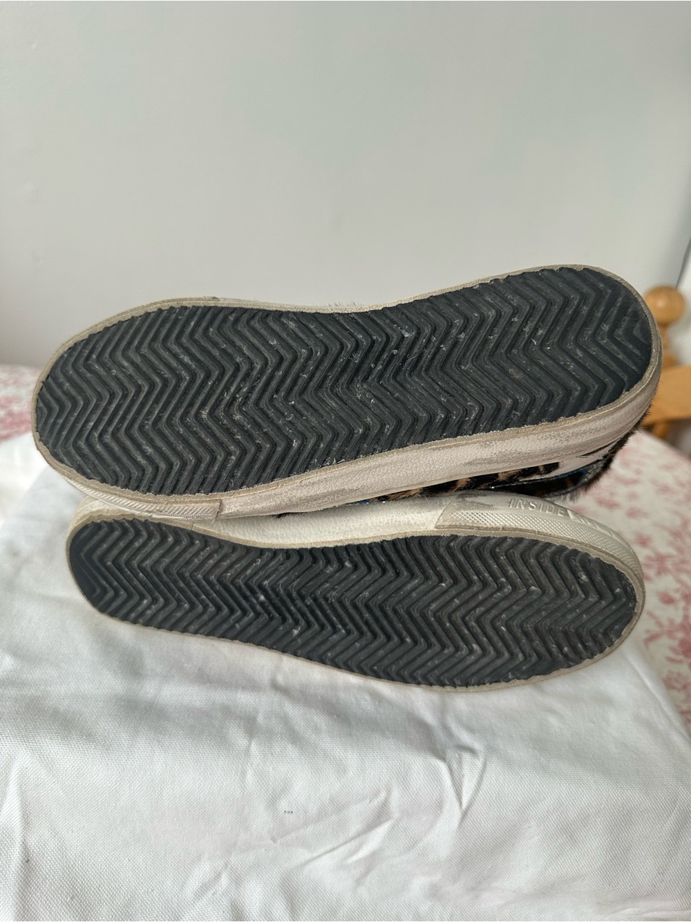 Golden Goose pony hair leopard print slide sneakers size 7 / 37 - Picture 5 of 7